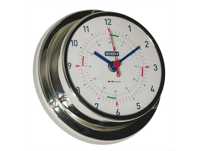 Orologio con zona silenzio radio VION - acciaio inox 97 mm. -