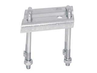 Piastra per fissaggio tubo - 30 x 30 mm. - Sinistro -