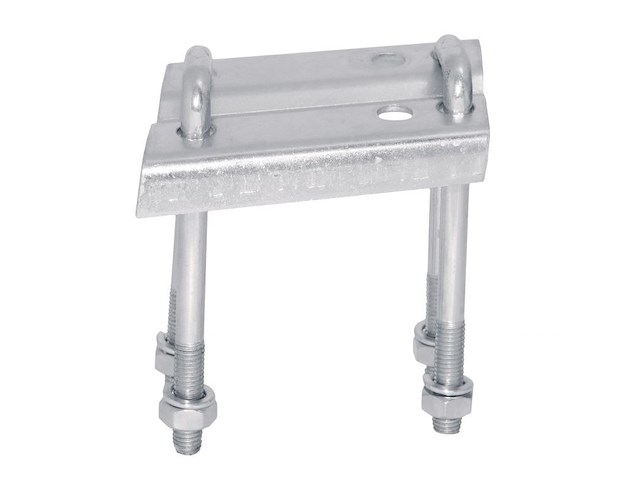 Piastra per fissaggio tubo - 30 x 30 mm. - Sinistro -