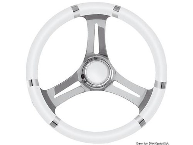 Volante Riviera VS in poliuretano e acciaio - Bianco - 