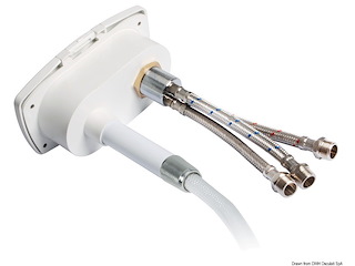 Box doccia New Edge crema tubo PVC 2,5 m uscita posteriore