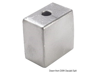 Anodo piede 50/200 HP zinco diam. foro 3/8"x16