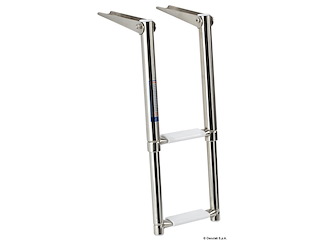 Scaletta inox telescopica stretta 2 gradini