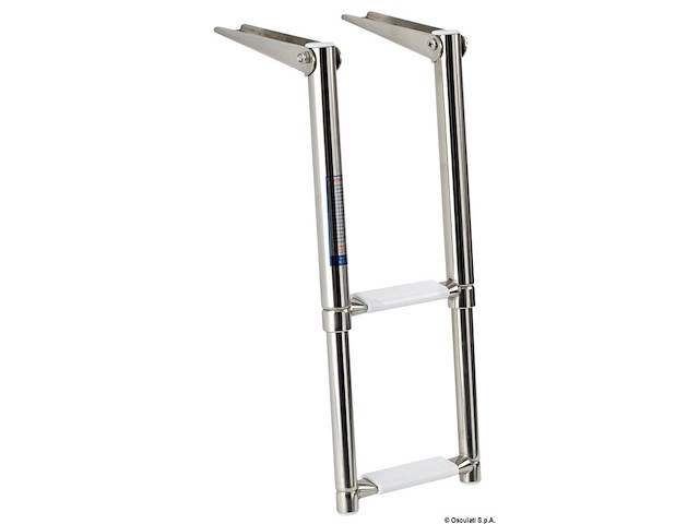 Scaletta inox telescopica stretta 2 gradini