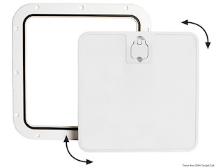 Portello estraibile bianco 375 x 375 mm