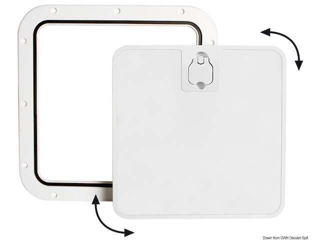 Portello estraibile bianco 375 x 375 mm