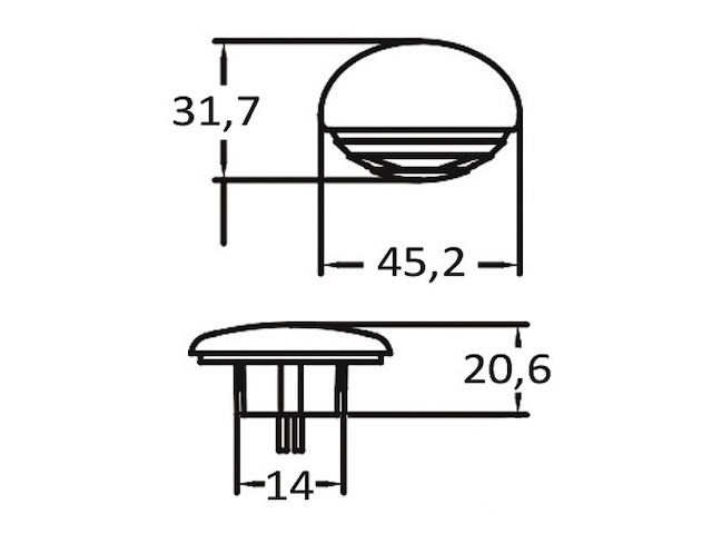 Luce cortesia ad incasso bianca LED bianco