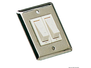 Interruttore basculante inox doppio