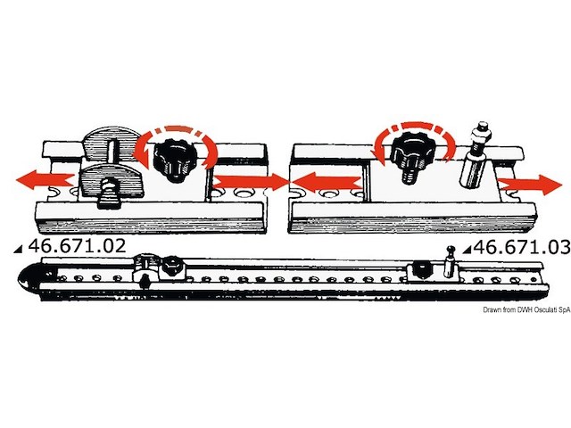 Cursore inox e cavallotto ad U
