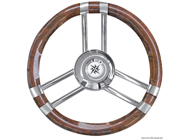 Volante C inox/radica 350 mm