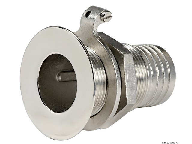 Scarico a mare inox 1/2" x 19 mm