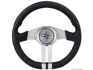 Volante nero razze argento/cromo