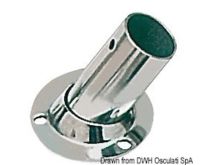 Basetta tonda inox 60° 25 mm