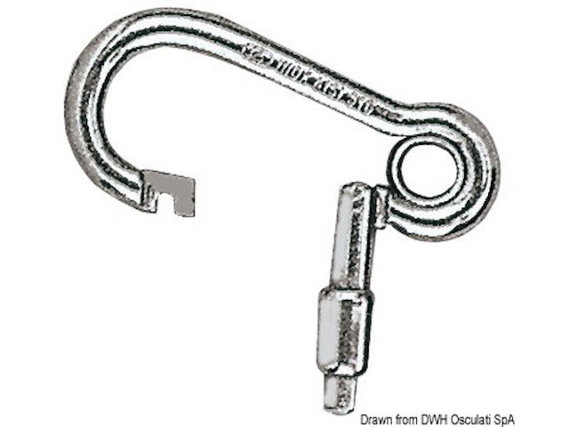 Moschettone inox apertura esterna 100 mm