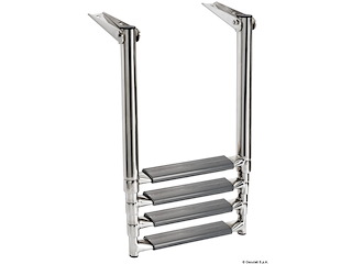 Scaletta telescopica per plancetta con tubi ovali