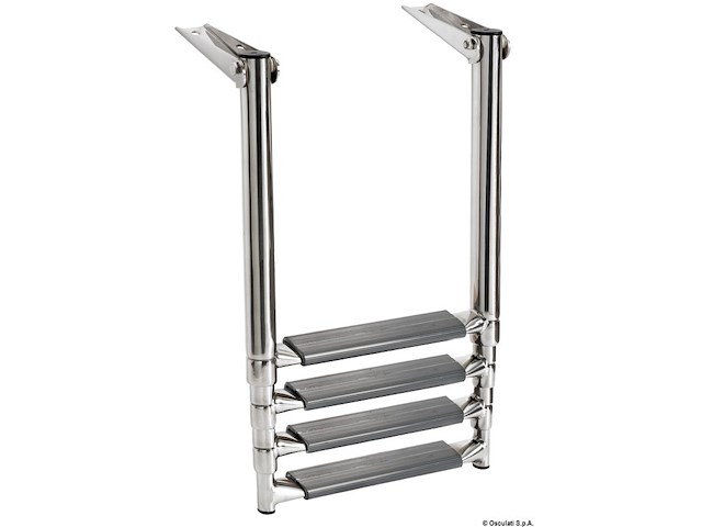 Scaletta telescopica per plancetta con tubi ovali