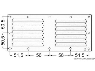Griglia areazione 128 x 232 mm + antizanzare