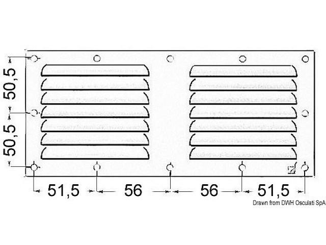 Griglia areazione 128 x 232 mm + antizanzare