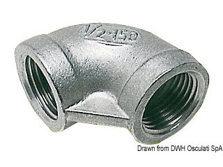 Gomito 90° femmina/femmina inox 2"