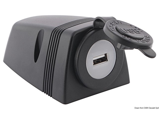 Presa USB con carenatura per fissaggio su piano