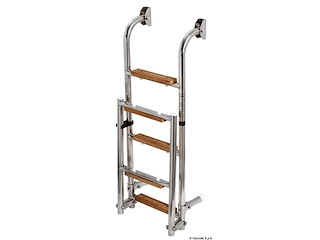 Scaletta inox/legno 5 gradini