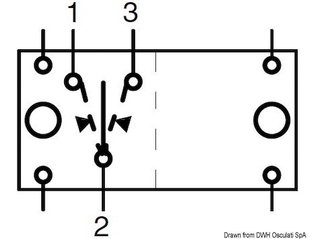 Interruttore (ON)-OFF-(ON) 2 lampadine 12 V