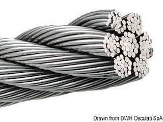 Cavo inox 133 fili 2,5 mm
