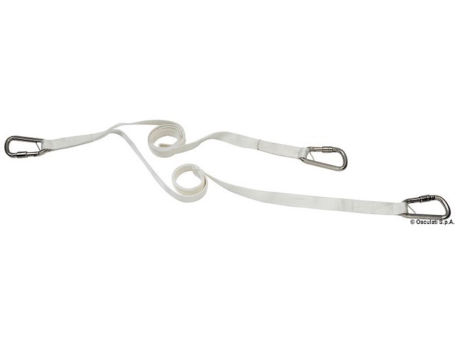 Cordone ombelicale 3 m con 3 moschettoni