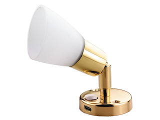 Faretto LED in ottone con USB C e interruttore