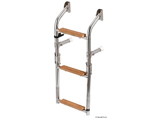 Scaletta inox/legno 3 gradini