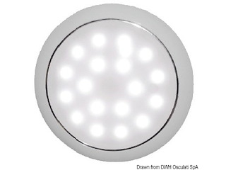 Plafoniera LED senza incasso Day/Night cromata