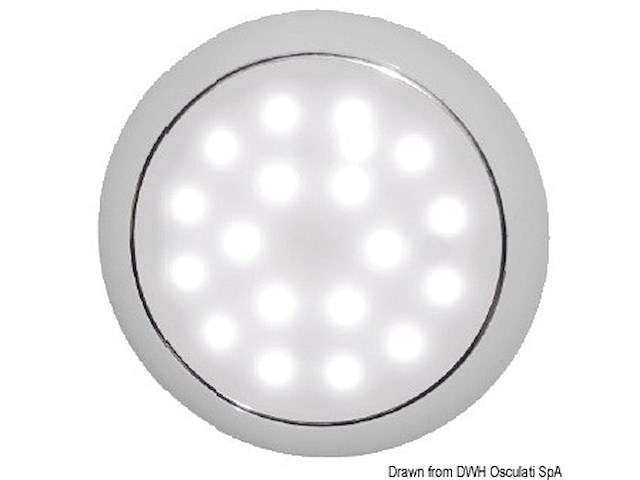 Plafoniera LED senza incasso Day/Night cromata