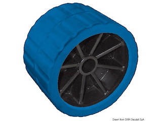 Rullo laterale blu 75 mm Ø foro 15 mm