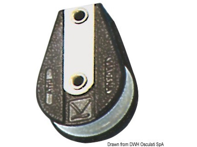 Bozzello 1 puleggia su base piana C