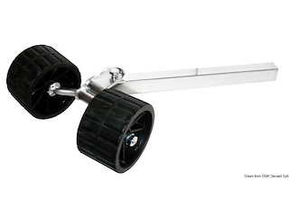 Rullo basculante 2 rulli rialzato 40 mm