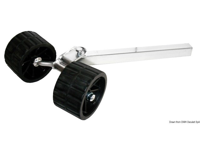 Rullo basculante 2 rulli rialzato 40 mm