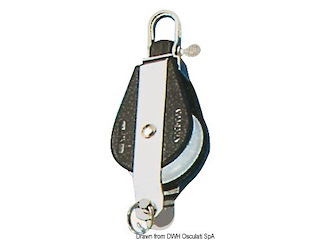 Bozzello Plastinox 1 puleggia fisso/girevole 10x45 con arricavo