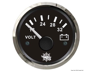 Voltmetro 18/32 V nero/lucida