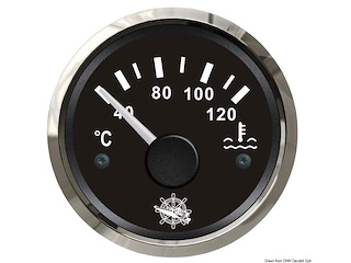 Indicatore temperaura acqua 40/120° nero/lucida