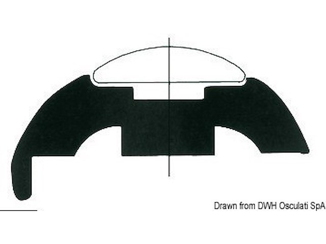 Base per profili PVC bianco 50 mm