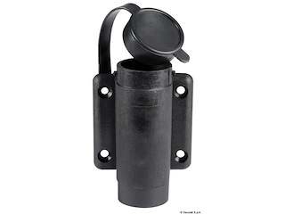 Basetta nylon nera a parete 2 contatti