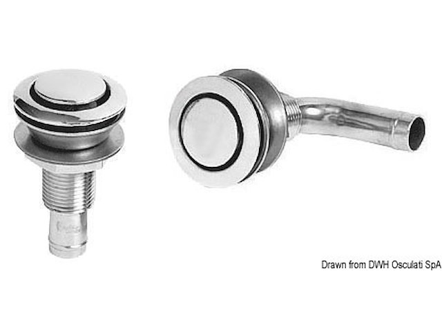 Sfiato inox 90° testa 49 mm