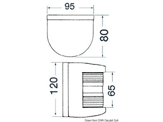 Fanale U78 rosso/nero 24 V