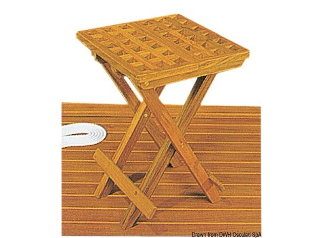 Sgabello teak  30x30x45 cm