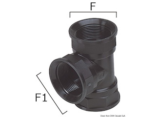 Raccordo a T termopolimero 3/4"-3/4"