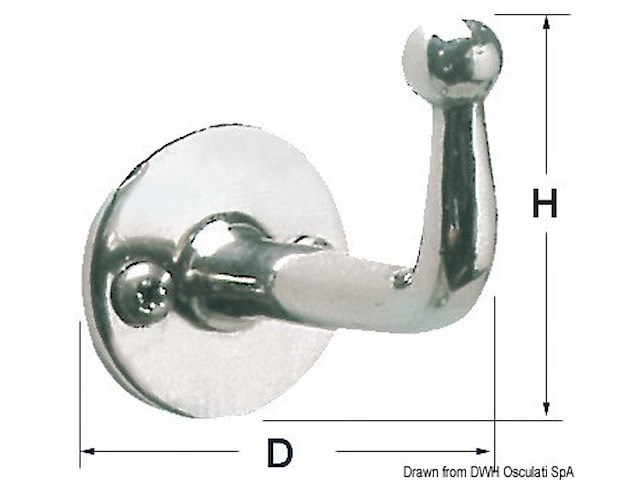 Gancetto inox 66x36 mm