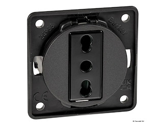 Presa corrente Italia nero antracite