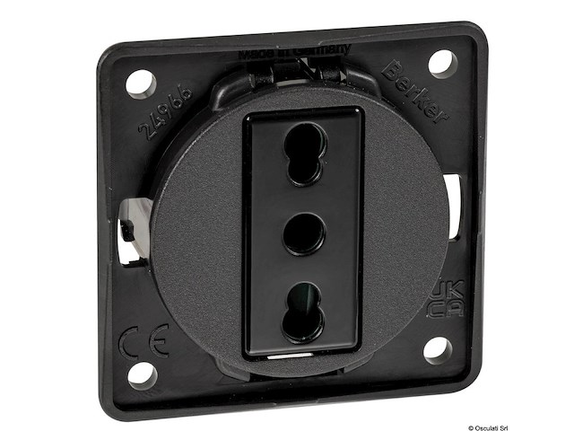 Presa corrente Italia nero antracite