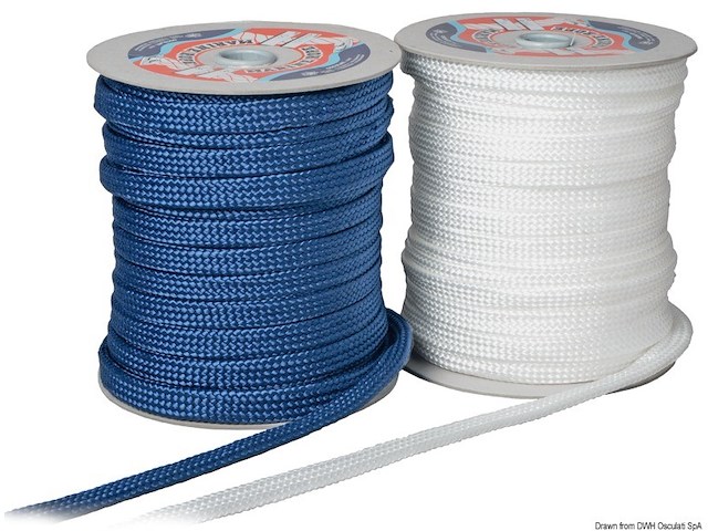 Piattina per parabordi 14 mm x 50 m blu