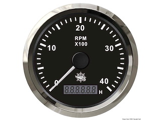 Contagiri 0-4000 RPM nero/lucida